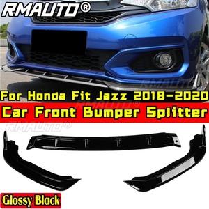 Fit Jazz Front Bumper Lip Matte Black Sport Style Front Bumper <b>Diffuser</b> Cover <b>for</b> Honda Fit Jazz 2018-2020 <b>Car</b> Accessories - Product Image 2