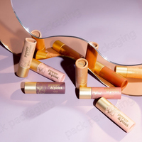 Tubes de baume à lèvres en papier kraft écologique personnalisés en gros, contenants cosmétiques en carton à poussoir, emballages de déodorant recyclables