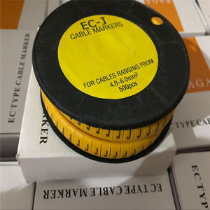 ปลอกมาร์กเกอร์<span class=keywords><strong>สาย</strong></span><span class=keywords><strong>ไฟ</strong></span>พีวีซี EC-0<span class=keywords><strong>สัญลักษณ์</strong></span>ที่แตกต่างกันทนความร้อนได้ถึง85C - Product Image 4