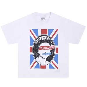 Футболка Sex Pistols God Save the Queen с изображением флага Великобритании, панк-рок, мужская, белая, хлопковая, с коротким рукавом, круглым вырезом, с графическим принтом, для любителей музыки - Product Image 2