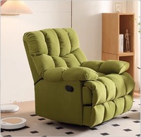 Fauteuil inclinable pivotant moderne en tissu avec rembourrage en éponge et structure métallique pour une personne, idéal pour le salon
