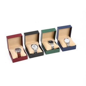 Custom Luxury Leather PU <b>Watch</b> Box Square Rectangle-Shaped Luxury Brand <b>Watch</b> <b>Case</b> Black Custom Logo Gift Packaging <b>Watch</b> - Product Image 4