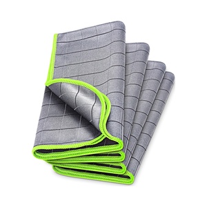 Chiffon de nettoyage en microfibre personnalisé 40*40cm pour vitres de cuisine, en microfibre carbone, pour polir les verres à vin, réutilisable - Product Image 1