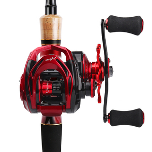 <span class=keywords><strong>Canne</strong></span> à pêche HASIDA Red <span class=keywords><strong>Fox</strong></span> Combo C2.44M n MH entièrement en carbone haute résistance et moulinet de baitcasting à double frein magnétique gauche - Product Image 4