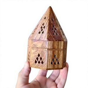 Brûleur d'encens écologique en bois aromatique Bakhoor, porte-encens arabe pour cadeaux de mariage et usage domestique - Product Image 1