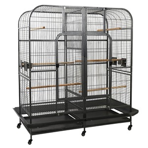 Gabbia per Pappagalli in Metallo Rinforzato, Moderna ed Ecologica, Extra Large, con Design Anti-Fuga e Rastrelliera Portaoggetti con Rotelle per Storni - Product Image 6