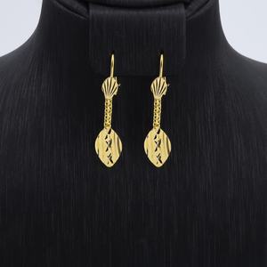 Boucles d'oreilles pendantes en laiton plaqué or 24 carats pour femme, style vintage, bijoux de mode, promotion exceptionnelle - Product Image 6