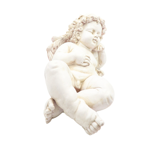 Statua di Cherubino Reclinato in Resina per Esterni, Figurina di Angioletto Rilassato, Scultura Decorativa per Giardino, Patio e Prato - Product Image 5