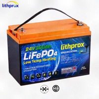 Batterie au phosphate de fer et de lithium de qualité A 24V 300AH 6000 cycles profonds pour voiturette de golf avec CAN Bus, BMS intelligent, borne M8, CE RoHS IP67, OEM ODM