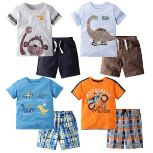 Vêtements pour garçons, tenues d'été pour petits garçons, vêtements à manches courtes, ensembles de survêtements dinosaures, t-shirt et short, 2-7 ans - Product Image 1