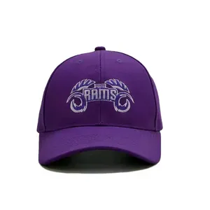 Cappello da uomo in Twill di cotone NY New York all'ingrosso con Logo personalizzato cappellino sportivo da Baseball viola Logo ricamato