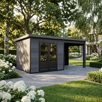 Casas de Jardín Modernas Serie Multi D de WPC con Protección UV, para Exteriores, Apartamentos, Parques, con Vidrio Antibalas, para Dormitorios, Salones y Gimnasios