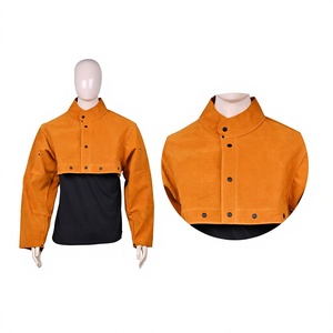 Veste de soudage en Kevlar orange avec panneau noir sur le devant, résistante à la chaleur et à l'abrasion, niveau de protection ANSI/ISEA 1 - Product Image 1