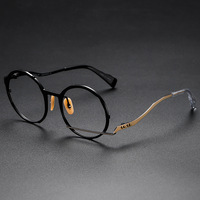 Kacamata Desainer Buatan Tangan Retro Bingkai Titanium Kacamata Optik Bingkai Kacamata Fashion Model Bingkai Optik Fashion