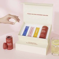 Boîte cadeau magnétique et Doypack 180 ml – Pot en verre à épaule plate et côtés droits pour compléments alimentaires et pilules