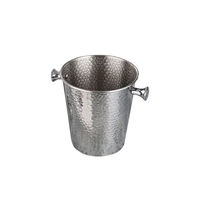 Seau à glace en métal argenté de 5 litres pour champagne, idéal pour les fêtes, mariages, banquets et bars à domicile