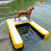 Rampe gonflable pliable pour chien - Plateforme d'entrée aquatique antidérapante pour animaux de compagnie pour piscine
