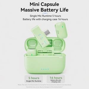 Microfono Lavalier Wireless con Cancellazione del Rumore, Microfono a Condensatore con Pickup Ipercardioide per Interviste, Registrazioni e Streaming Live - Product Image 3