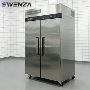 Congélateur vertical industriel et commercial robuste SWENZA à 2 portes en acier inoxydable pour cuisine SMBG001 - Product Image 2