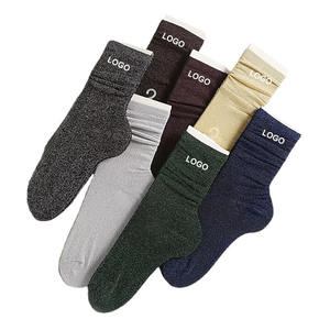 S882298JY Chaussettes pour hommes tendance en gros, avec fils dorés et argentés, chaussettes personnalisées à <span class=keywords><strong>message</strong></span> scintillant - Product Image 1