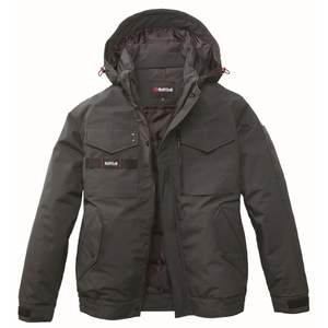 Blouson d'hiver unisexe BURTLE, automne/hiver, gris tempête, taille 53, coupe-vent, fermeture éclair, revêtement rigide, col montant, décontracté - Product Image 1