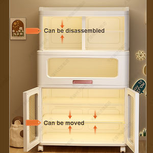 Lemari Penyimpanan Pakaian Bayi XingYou Model Berdiri, Rak Penyimpanan Mainan Anak & Kotak Penyimpanan Rumah Tangga PP untuk Meja Makan - Product Image 4