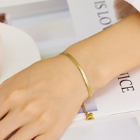 Pulsera de Acero Inoxidable 304 de Moda para Mujer, Pulsera Francesa de Alta Gama con Corazón, Pulsera de Espina de Serpiente de Acero Inoxidable para Regalo