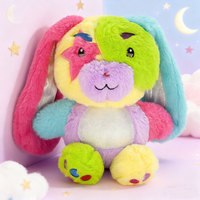 Jouets en peluche lapin à longues oreilles arc-en-ciel coloré mignon personnalisé Jouets en peluche lapin bébé Jouets pour enfants
