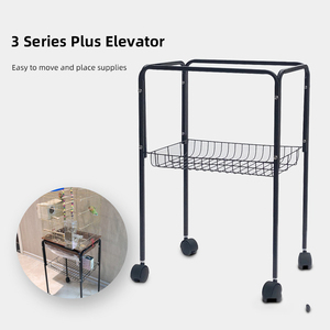 Pappagallo gabbia per uccelli da allevamento di uccelli in metallo bianco nero con tazze per mangiatoia gabbia per uccelli gabbia grande con cremagliera per gabbia per uccelli - Product Image 4