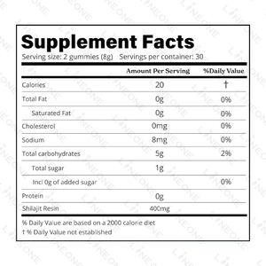 Gomitas de Shilajit de Marca Privada al por Mayor, 60 Unidades, Gomitas de Shilajit Puro del Himalaya con Nutrición Natural - Product Image 2