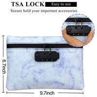 Cachette étanche de voyage personnalisée pour l'extérieur sac anti-odeur doublé de charbon actif pochette en cuir PU avec serrure anti-odeur