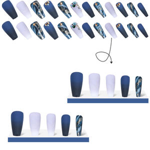 Presse sur les <span class=keywords><strong>ongles</strong></span> <span class=keywords><strong>de</strong></span> luxe 3D bâton strass bleu Art <span class=keywords><strong>faux</strong></span> <span class=keywords><strong>ongles</strong></span> haute <span class=keywords><strong>qualité</strong></span> Long Style <span class=keywords><strong>ongles</strong></span> artificiels - Product Image 5