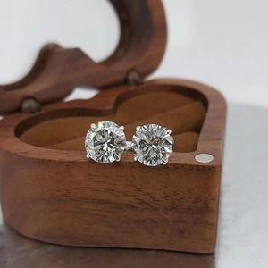 High On Demand Moissanite Diamond Earrings for Women with Sparkling Stones for Bridal and Party Wear Available At Export Price - Product Image 6