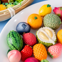weij Bolsa Sorpresa de Frutas de Simulación para Micro-paisajes, Mini Adornos Decorativos de Resina DIY, Accesorios de Apertura