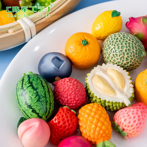 weij Micro-paysage Simulation de fruits, sachet surprise, mini ornements décoratifs en résine DIY, accessoires d'ouverture - Product Image 2