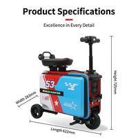 Valise Trottinette Électrique ELALA : Bagage Rigide Portatif avec Batterie Amovible et Roues Silencieuses pour Voyageurs d'Affaires