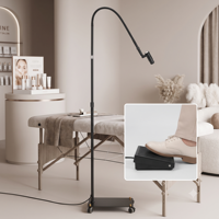 Bewegliche UV-Wimpernlampe Stehlampe für Wimpernverlängerungen 0,5s Schnellhärtende UV-LED-Wimpernlampe Weißes Licht Höhenverstellbar