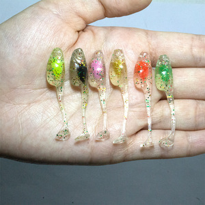 Señuelos de Pesca de Plástico Blando de Doble Color Core-shot Baby Shad con Cola de Paleta, Ideales <span class=keywords><strong>para</strong></span> Drop Shot y Micro Finesse - ¡Venta Caliente! - Product Image 4