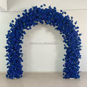 Arche de mariage florale artificielle J117, cercle blanc, rose, entrée, stand, arrangement floral, toile de fond - Product Image 6