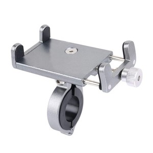 Soporte de teléfono de aleación de aluminio para bicicleta, bicicleta eléctrica, motocicleta, soporte ajustable, talla única, negro, titanio, rojo, azul - Product Image 4