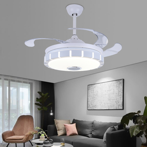 Ventilador de Techo Moderno con Luz: Iluminación y Refrigeración en Uno, Diseño Simple y Elegante, Aspas Transparentes - Product Image 3