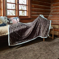 Moderne 100% Polyester gestrickte Winter Kunst pelz Decke Gemütliches flauschiges festes Fleece mit langem Haar Warmer Nerz Dicker Plüsch Bettwurf