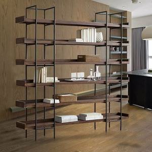 <b>Modern</b> Pine Wood Adjustable Tiered <b>Shelf</b> Storage Rack Floor-standing Bookshelf with Back for Living Room Furniture - Product Image 5