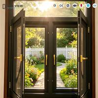 Ventanas Abatibles de Doble Acristalamiento con Marco de Aluminio para el Hogar, Ventana y Puerta Abatibles