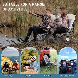 Ghế xếp ngoài trời cao cấp bằng kim loại, có tựa lưng điều chỉnh được, dùng cho câu cá, cắm trại, vườn, bãi biển, mã APC072 - Product Image 6