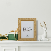 Vente en gros or argent 6x8 pouces table sur pied cadre photo en plastique pour la décoration de la maison