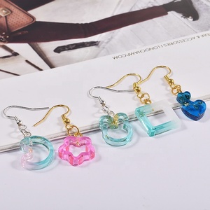 Diy kristal damlama jel ay yıldız kedi tavşan kafası müzik not küpe kolye kalıpları takı aksesuarları silikon kalıp - Product Image 4