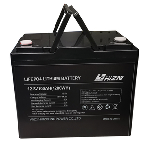 Batería de Litio de 12.8V 100Ah 1280Wh con Carcasa de Plástico ABS, 6000 Ciclos, para Automóviles y Almacenamiento de Energía Solar, Recargable - Product Image 1