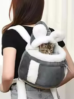 Sac de transport pour animaux de compagnie avec harnais double épaule et poche chauffante pour les chiots et chatons de Yorkshire et West Highland, portable pour les sorties quotidiennes et les voyages en extérieur