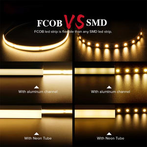 Fabriek Hoge Kwaliteit 5V 12V 24V 220V 2700K-6000K Rgb Rgbw Spi Cob Led Strip <span class=keywords><strong>Lights</strong></span> 3Mm 5Mm 8Mm 10Mm Led Cob Strip Licht Ce Rohs - Product Image 6